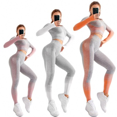 Women Seamless Fitness Leggings Gym Yoga Set