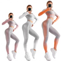 Simple Ladies Underwear Womens Sportswear Seamless Jogger Set