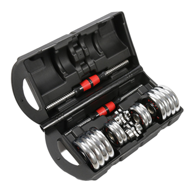 15Kg 20Kg 30Kg 50Kg 7-Layer Electroplated Dumbbell Set With Color Box Red Word Black Background