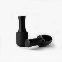 Custom made 5ml 10ml 15ml 20ml 30ml black clear blue round glass empty nail polish bottles unique with brush cap